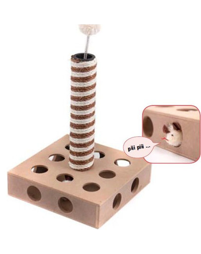 COMFY Hračka pro kočky Albert IQ škrabadlo myš