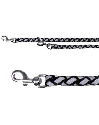 TRIXIE Vodítko nylonové 2 m / 12 mm strieborno - čierne