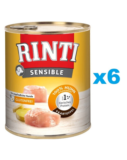 RINTI Sensible Kurczak z ziemniakami 6x800 g