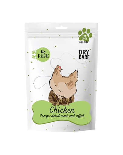 PAKA ZWIERZAKA PEPE 60g Lyofilizované kuracie srdcia