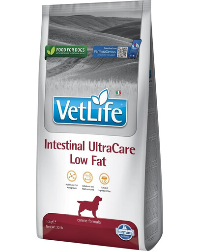 FARMINA Vet Life Dog Intestinal Ultra Care Low Fat 10 kg Diétne krmivo pre psov