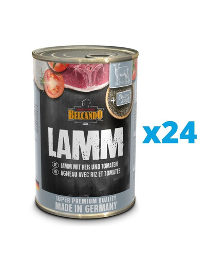 BELCANDO Super Premium Jagnięcina, ryż i pomidor 24x400 g mokra karma dla psa