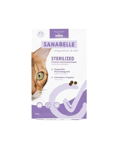 SANABELLE Sterilized 8 kg Krmivo pre mačky po sterilizácii