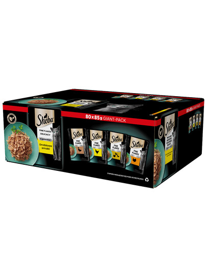 SHEBA Delicacy in Jelly hydinové príchute v želé kačacie, kuracie, hydinové 80x85g