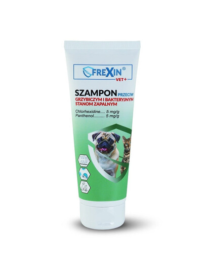 FREXIN Šampón proti plesňovým a bakteriálnym zápalom pre psov a mačky 220g