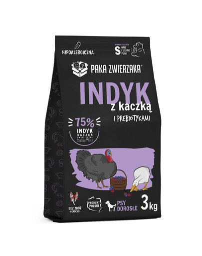 PAKA ZWIERZAKA Seventh Heaven 3 kg Suché krmivo s morčacím mäsom a kačicou