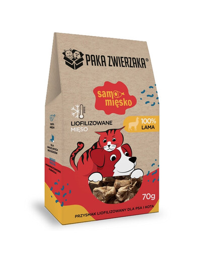 PAKA ZWIERZAKA 70g Lyofilizované lamie mäso pre psa a mačku