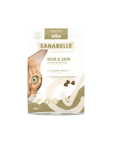 SANABELLE Hair Skin 400 g Krmivo pre mačky podporujúce kondíciu srsti a pokožky