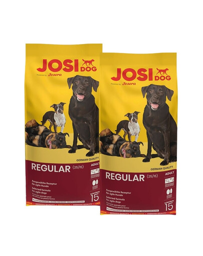 JOSERA JosiDog Regular Adult 2x15 kg Krmivo pre psov so zvýšenou fyzickou aktivitou