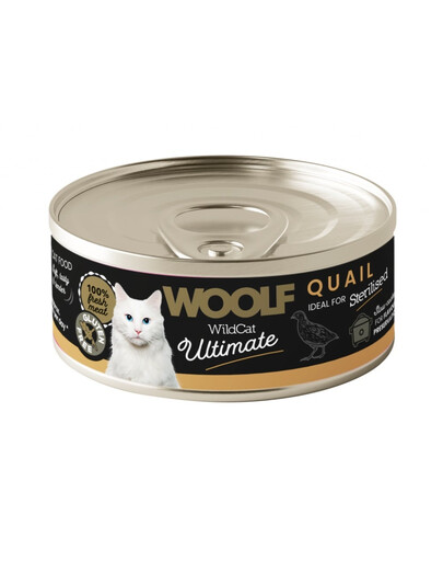 WOOLF Wild Cat Ultimate Sterilised Quail Pate 85g Paštéta z prepelice pre mačky