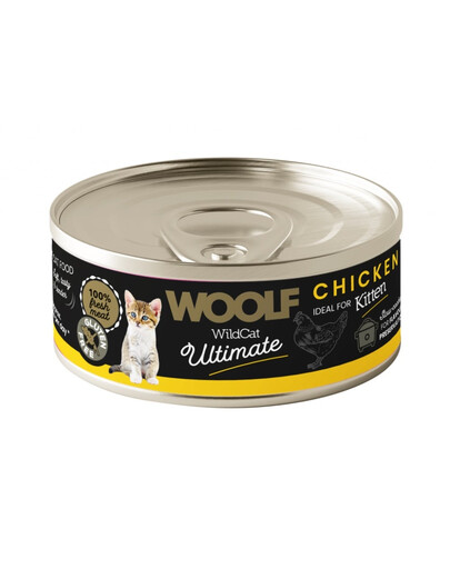 WOOLF Wild Cat Ultimate Kitten Chicken Pate 85g Paštéta s kuracím mäsom pre mačiatka