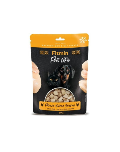 FITMIN For Life Freeze dried chicken 30 g Lyofilizovaná maškrta z kuraťa pre psov a mačky