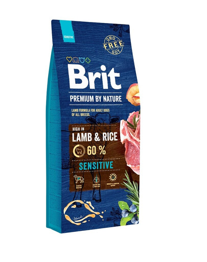 BRIT Premium by Nature Sensitive Lamb 15kg + 3kg s jahňacím mäsom pre psy s citlivým tráviacim systémom