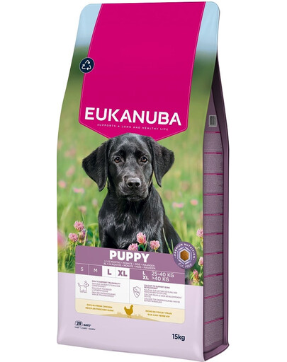 EUKANUBA Puppy Large Breeds Chicken 15 kg Suché krmivo pre šteniatka veľkých plemien bohaté na čerstvé kurča