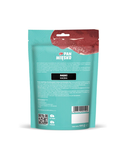 PAN MIĘSKO Pásky Kačica pamlsek pro psa 100 g