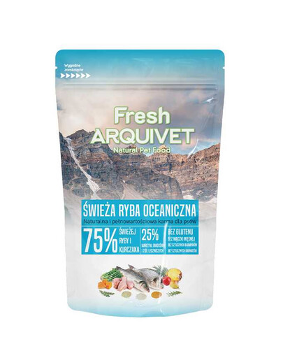 ARQUIVET Fresh Vzorka polotučného krmiva pre psov s príchuťou oceánskych rýb 100 g