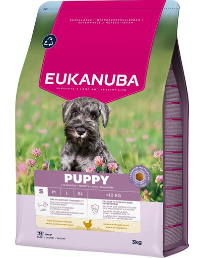 EUKANUBA Puppy Small Breeds Chicken 3 kg Krmivo pre šteniatka malých plemien s čerstvým kurčaťom