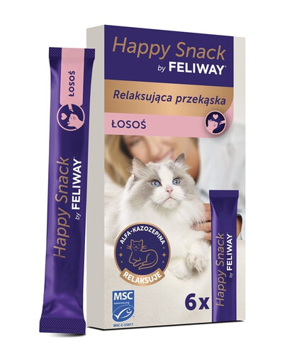 FELIWAY Happy Snack Losos 6x15 g krémová maškrta pre mačky