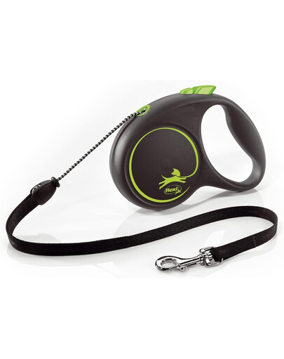 Black Design M Cord 5 m green smycz automatyczna