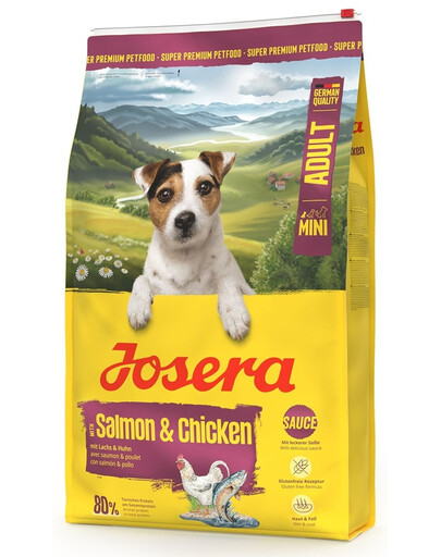 JOSERA Mini Adult Salmon and Chicken 10kg Bezgluténové krmivo s omáčkou pre psy malých plemien