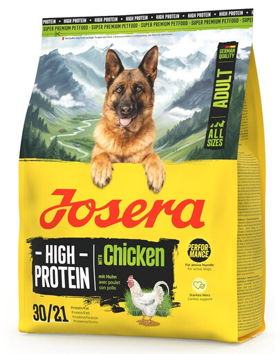 JOSERA High Protein Adult Chicken 900g Vysokoenergetické krmivo pre športové psy