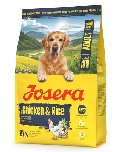 JOSERA Chicken with Rice Adult 3kg Krmivo s kuracím mäsom a ryžou pre dospelých psov