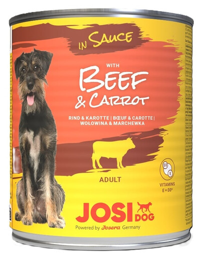 JOSERA JosiDog Beef&Carrot in Sauce 830g Krmivo s hovädzím mäsom a mrkvou pre dospelé psy