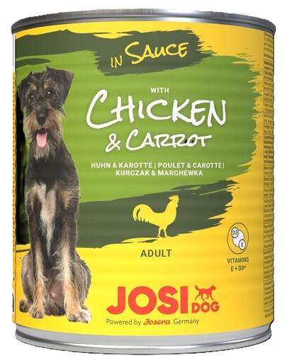 JOSERA JosiDog Chicken&Carrot in Sauce 830g Krmivo s kuracím mäsom a mrkvou pre dospelé psy