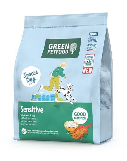 GREEN PETFOOD InsectDog Sensitive 900g pre citlivé psy s hmyzom a ryžou