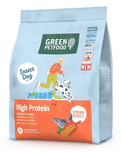 GREEN PETFOOD InsectDog s lososom Vysokoproteínové krmivo 900g s hmyzím proteínom a lososom pre aktívne psy