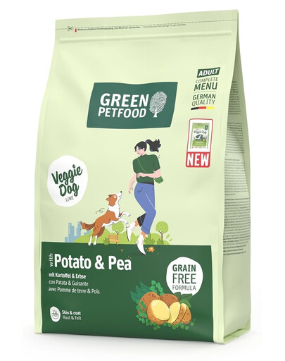 GREEN PETFOOD VeggieDog with Potato and Pea 3kg vegetariánska krmiva so zemiakmi a hráškom pre psov