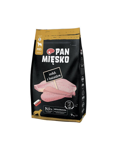 PAN MIĘSKO Indyk z bažantom krmivo pre psa chrumkavé S 9 kg
