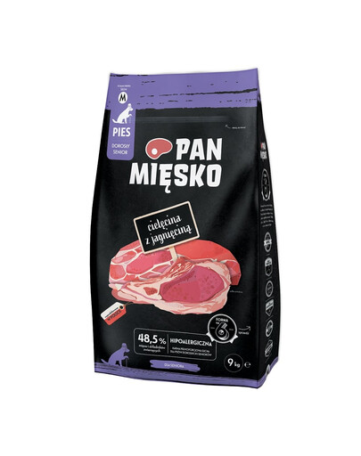 PAN MIĘSKO Telacina s jahňacím mäsom pre seniorov M 9 kg