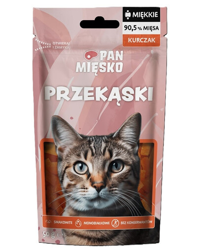 PAN MIĘSKO Kuracia pochúťka pre mačky 50g
