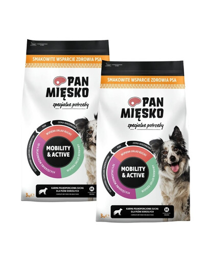 PAN MIĘSKO Špeciálne potreby Mobility and Active pre psov chrumky M 2x3 kg