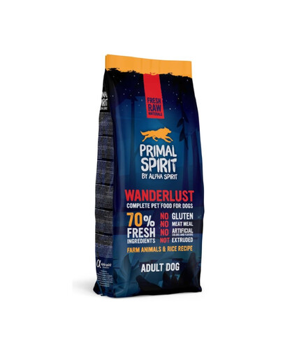 PRIMAL SPIRIT Wanderlust mäkké krmivo pre psov s kuracím mäsom a ryžou 2x12 kg