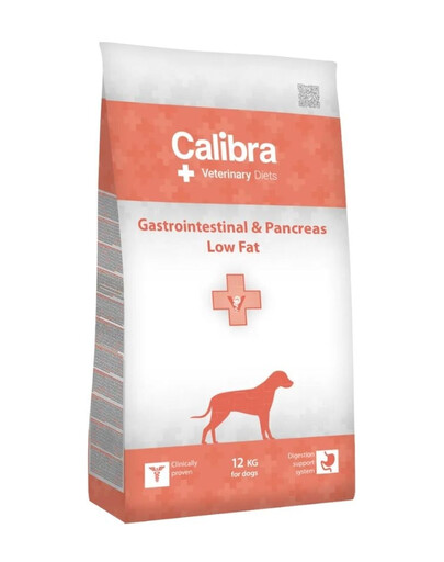 CALIBRA Veterinary Diet Dog Gastrointestinal & Pancreas Low Fat 12 kg pre psov s tráviacimi problémami