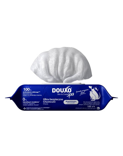 DOUXO Skin & Coat Spa Wipes 100ks. multifunkčné utierky pre mačky a psy