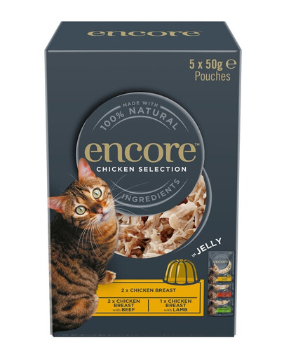ENCORE Cat Chicken Selection in Jelly Multipak 5x50 g mix príchutí s kuracím mäsom v želé