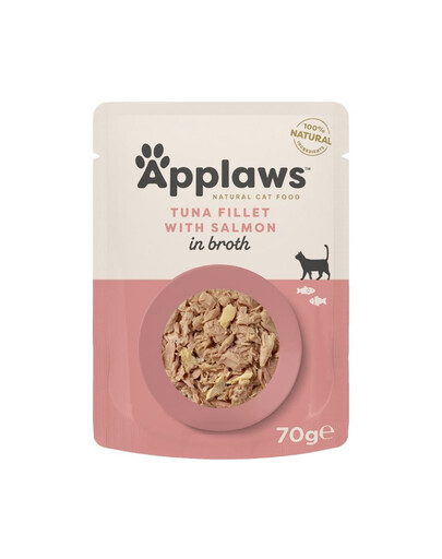 APPLAWS Cat Adult Pouch Tuniak s lososom tuniakový filet s lososom vo vývare 70 g