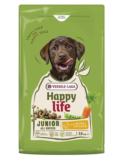 VERSELE-LAGA Happy Life Junior with Chicken 7,5kg krmivo pre šteniatka a mladých psov s hydinou