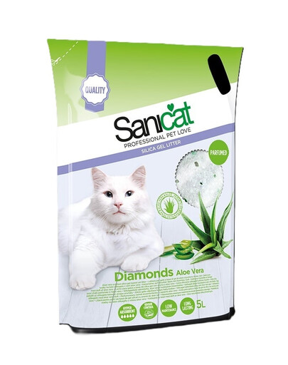 SANICAT Diamonds Aloe Vera 5 l absorpčná podstielka pre mačky