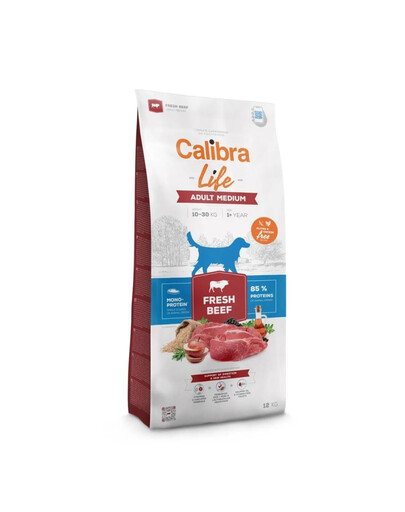 CALIBRA Dog Life Adult Medium Fresh Beef 12 kg s hovädzím mäsom pre psov stredných plemien