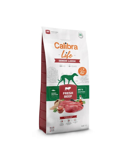 CALIBRA Dog Life Senior Large Fresh Beef 12 kg s hovädzím mäsom pre starších psov veľkých plemien