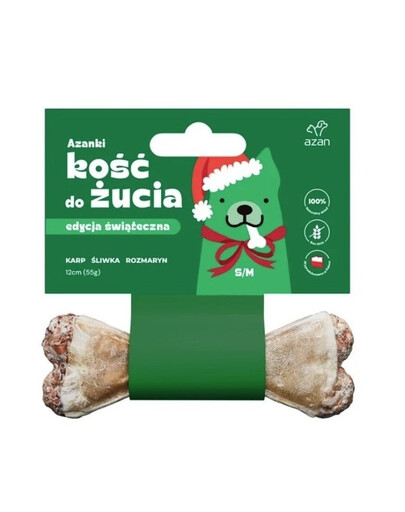 AZANKI Vianočná kosť s kaprom S/M 12 cm