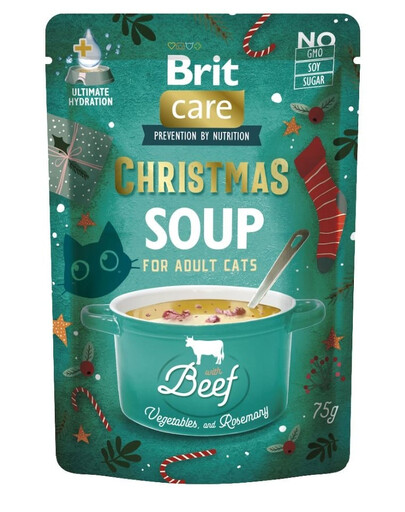 BRIT Care Cat Christmas Soup Beef 75g polievka s hovädzím mäsom a zeleninou pre mačky