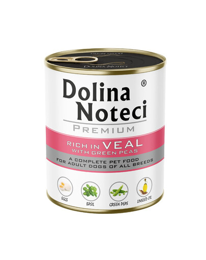 DOLINA NOTECI Premium Bohatá na teľacine so zeleným hráškom 800 g