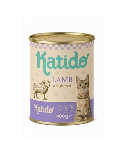 KATIDO Adult Cat Lamb 400 g jahňacina s olejom z lososa pre mačky