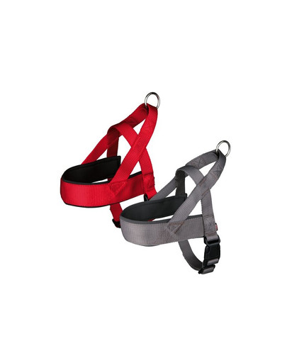 TRIXIE Postroj pro psy premium comfort ( L ) 60 – 76 cm / 40 mm čierno šedý
