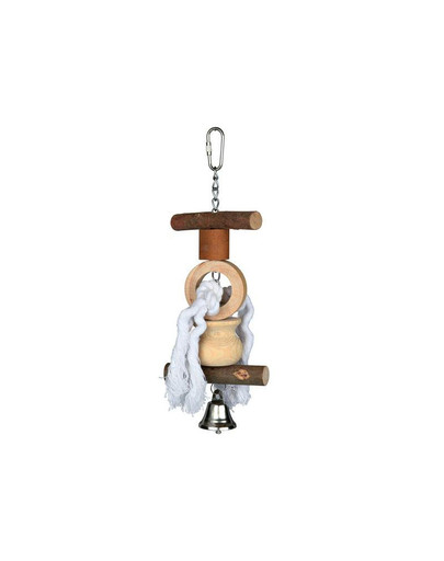 TRIXIE Natural Living - prírodná hračka so zvončekom a lanom 20cm